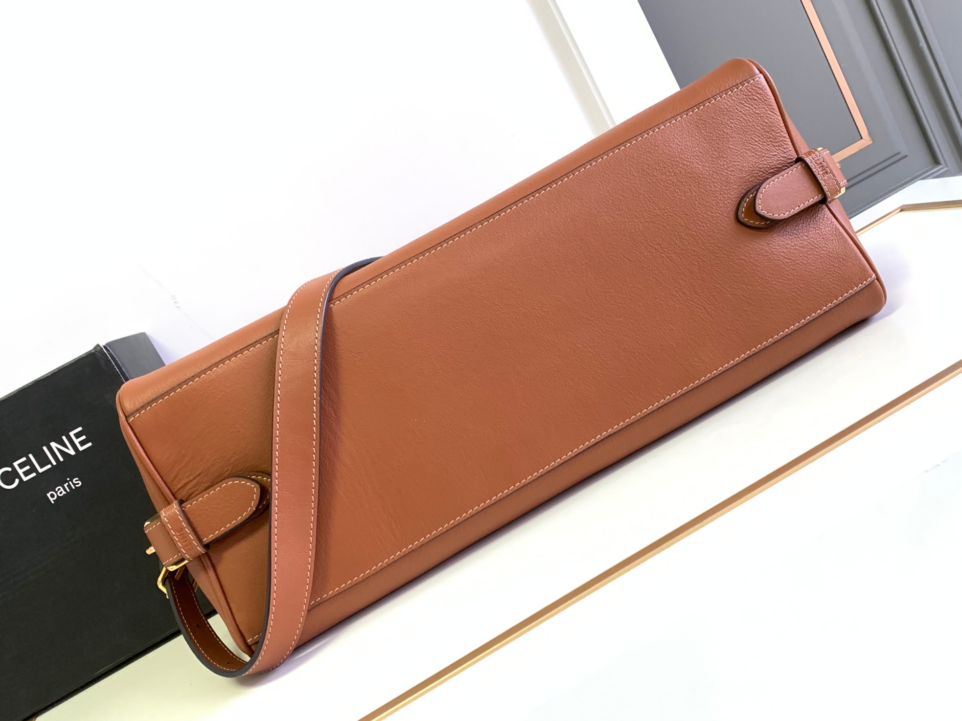 [TOP] CELINE Appoline Cow Leather Handbag 37.5X22X16cm - 2 Colour