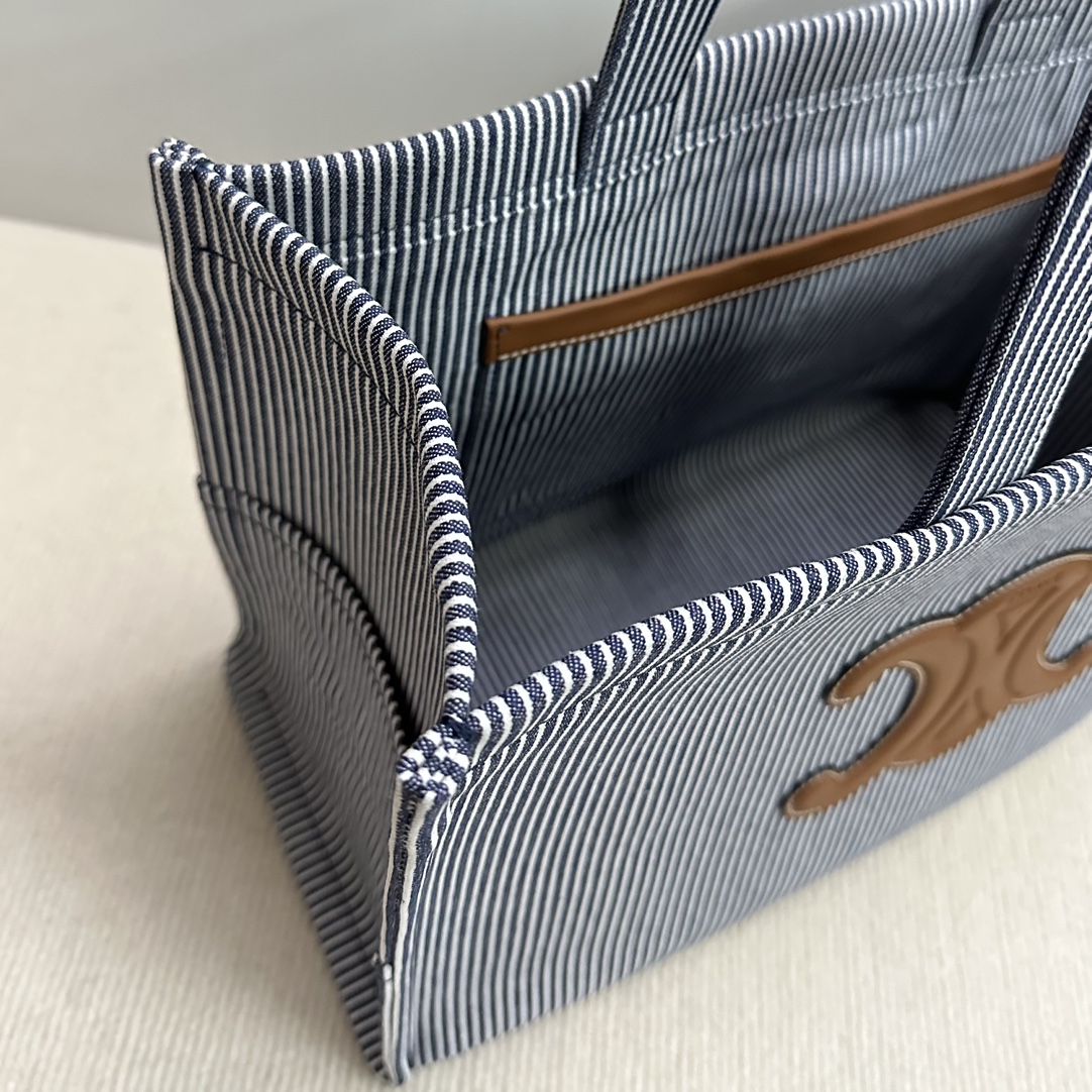 [TOP] CELINE Cabas Large Tote Bag 40x30x16cm - Blue