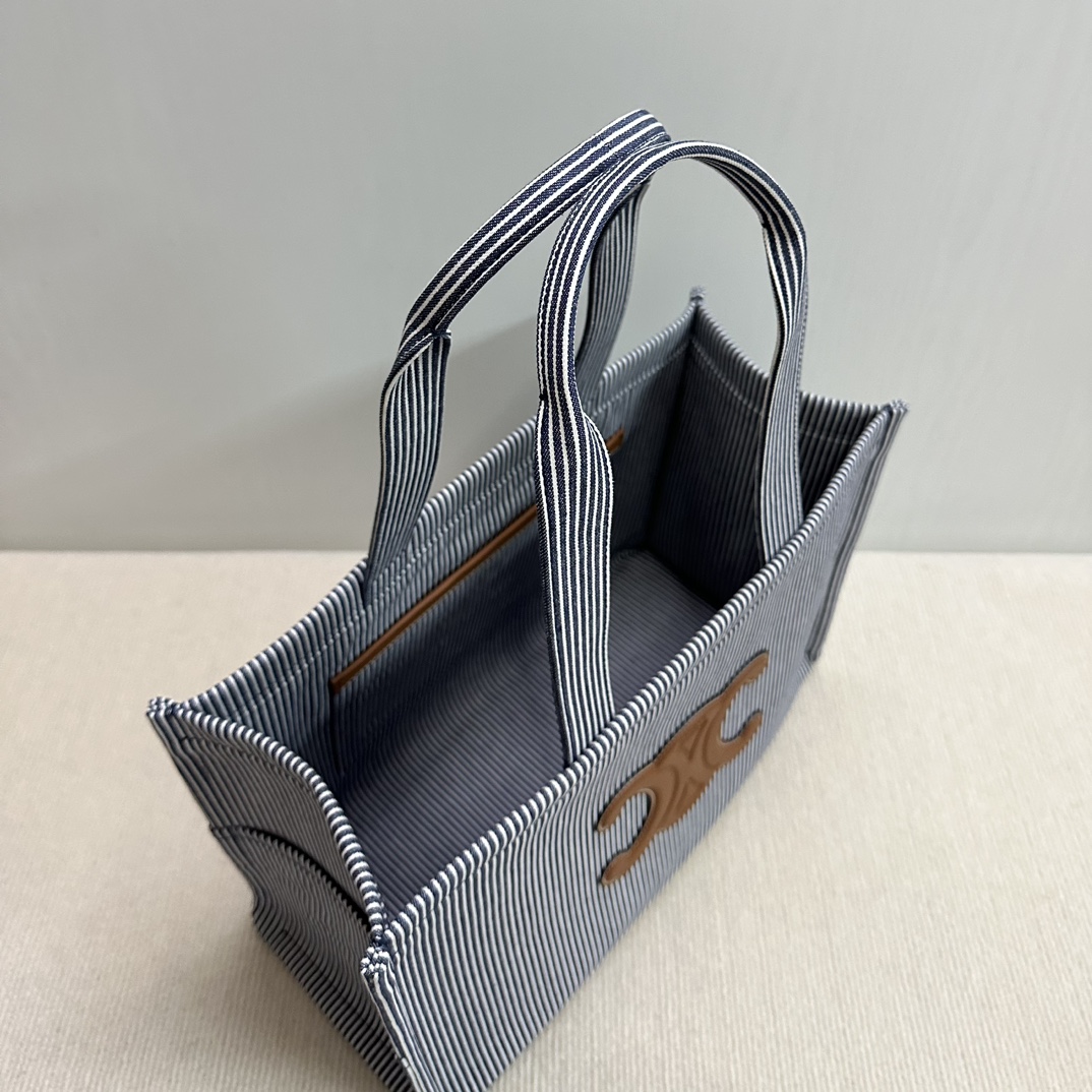 [TOP] CELINE Cabas Large Tote Bag 40x30x16cm - Blue