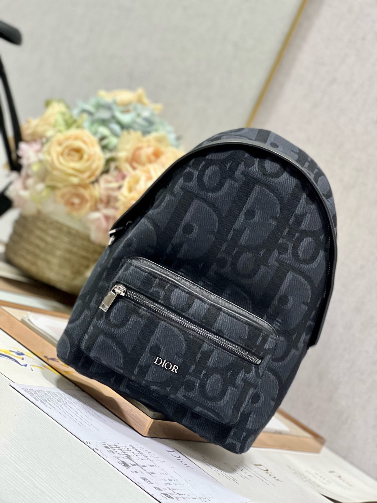 [TOP] Christian Dior  Dior Travel Backpack 23.5×11×32CM/30×42×15CM -Black