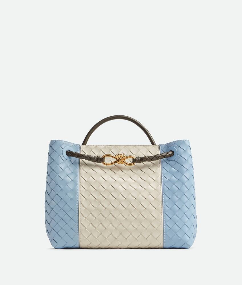 [TOP] Bottega Veneta BV Andiamo Bag 32x24x12cm - Blue & White
