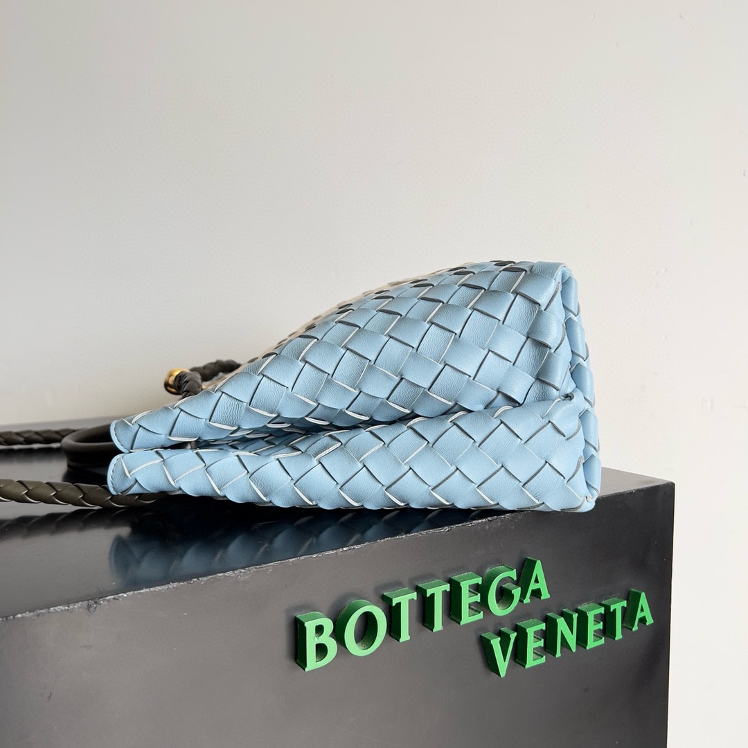 [TOP] Bottega Veneta BV Andiamo Bag 32x24x12cm - Blue & White