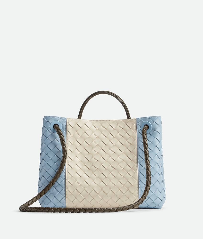 [TOP] Bottega Veneta BV Andiamo Bag 32x24x12cm - Blue & White