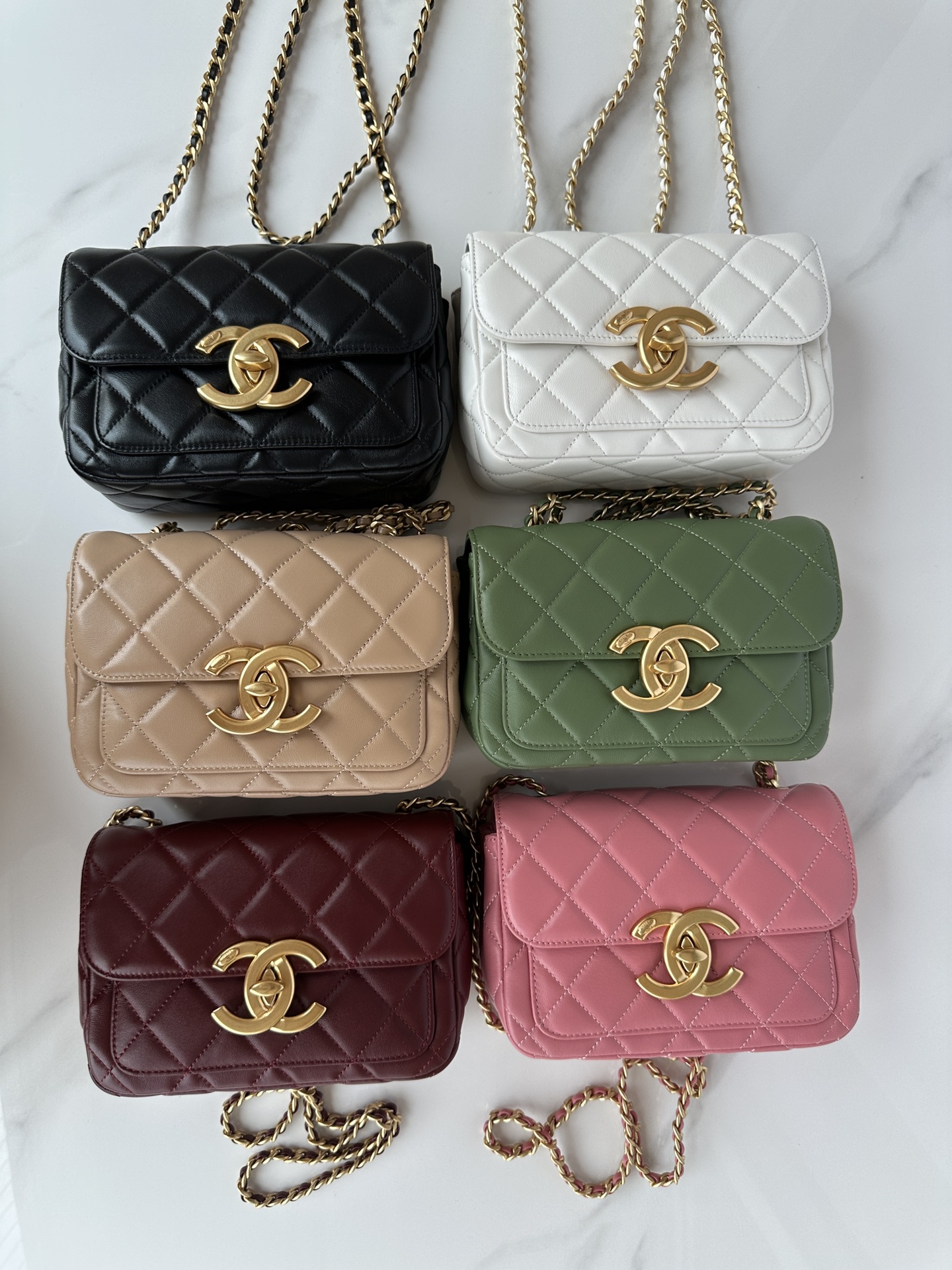 [TOP] CHANEL Classic Flap Bag 20X8X11cm - 6 Colors