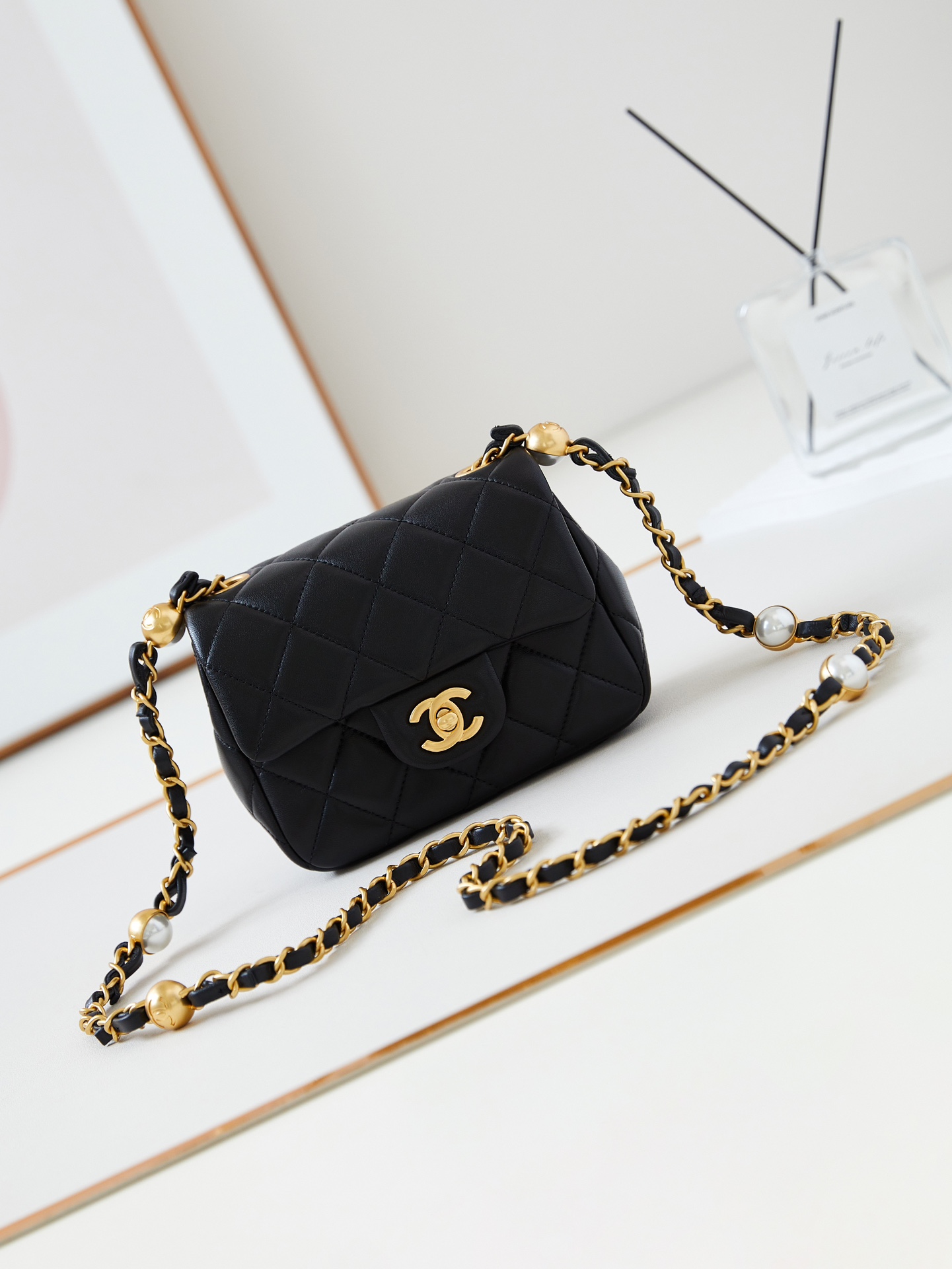 [TOP] CHANEL Classic Flap Bag 13-18-7cm - 3 Colors