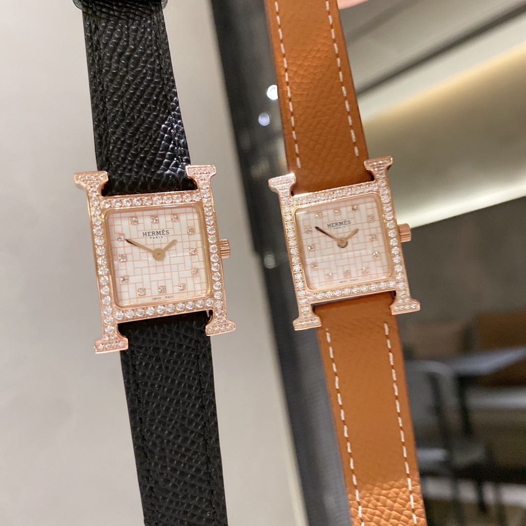 [TOP] HERMES Heure H Series Watch With Diamond 2 Sizes - 5 Colors