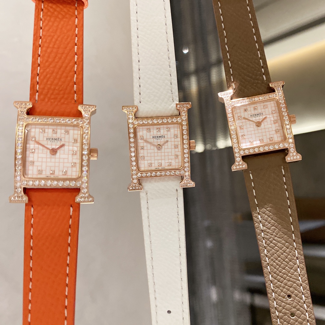 [TOP] HERMES Heure H Series Watch With Diamond 2 Sizes - 5 Colors