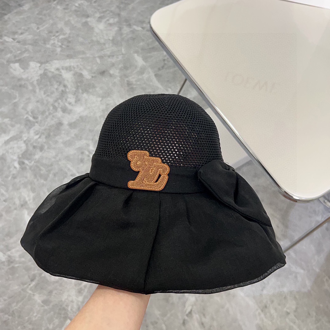 [TOP] Louis Vuitton LV Hollow Folding Bucket Hat - 4 Color