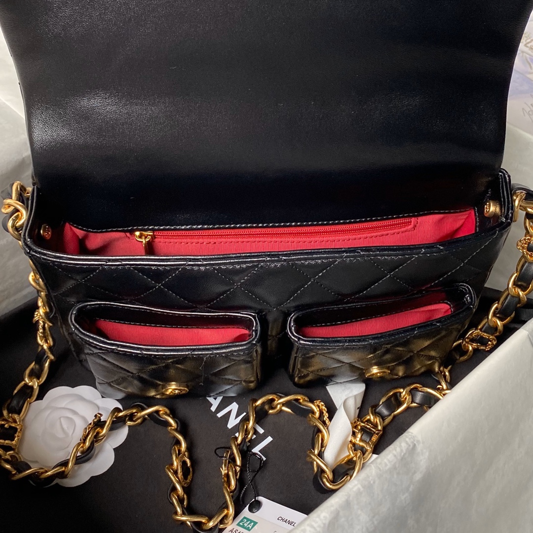 [TOP] CHANEL 24A Messenger Bag 14.5×24×6.5cm - 3 Colos