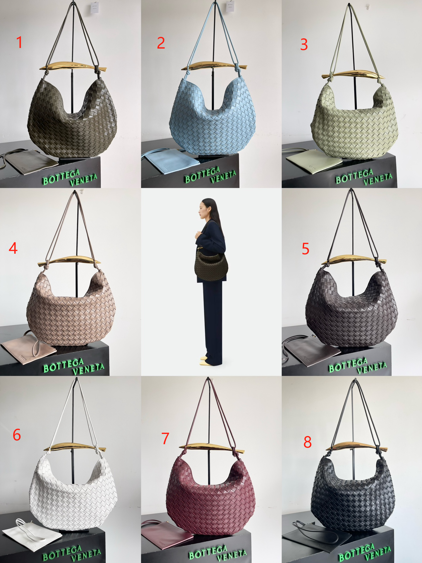 [TOP] Bottega Veneta BV Sardine Bag Intrecciato Weave 39x31x12 cm - 8 Color