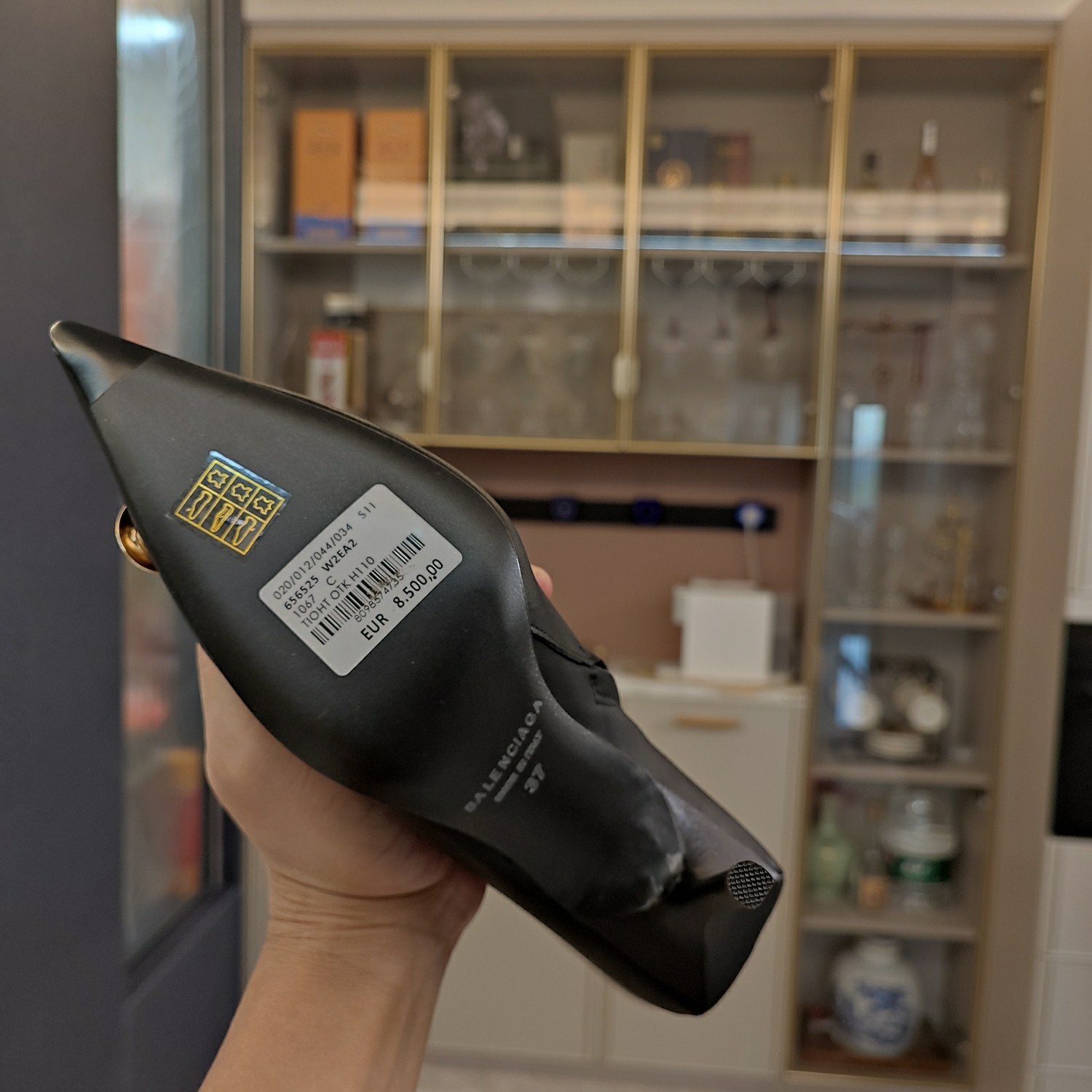 [TOP] BALENCIAGA 10cm High Heel Boots with BB Logo -  Black