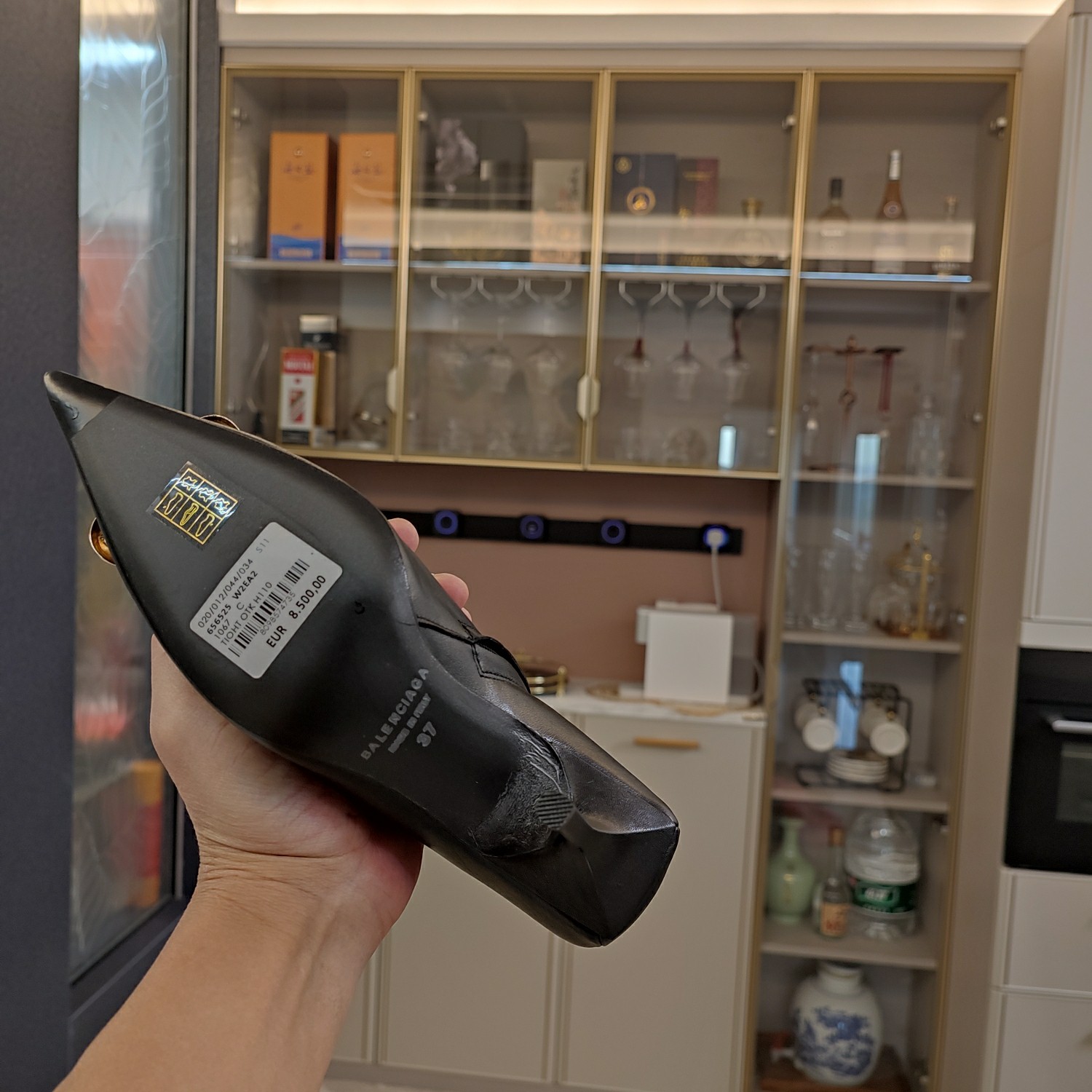 [TOP] BALENCIAGA 10cm High Heel Boots with BB Logo -  Black