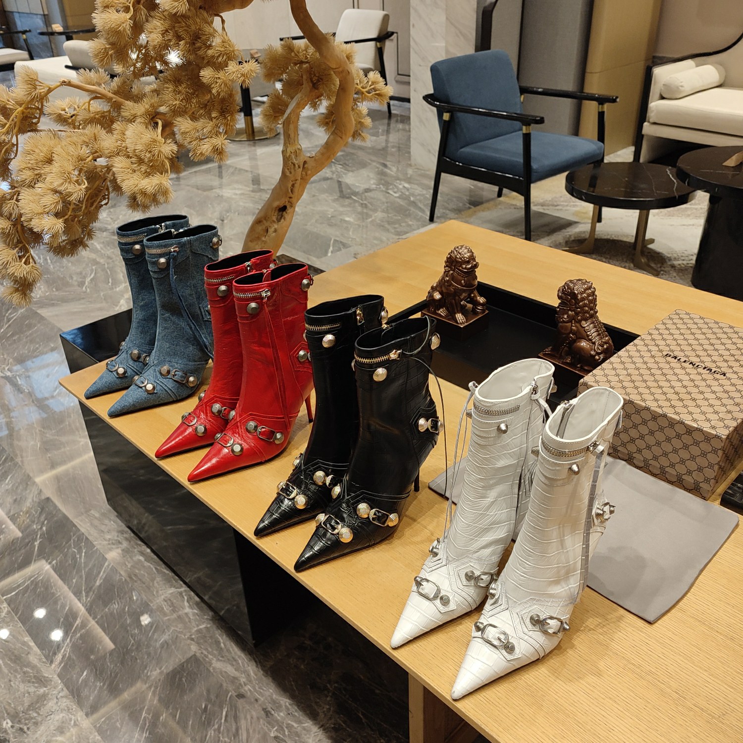 [TOP] BALENCIAGA 9cm High Heel Bootie - 4 Color