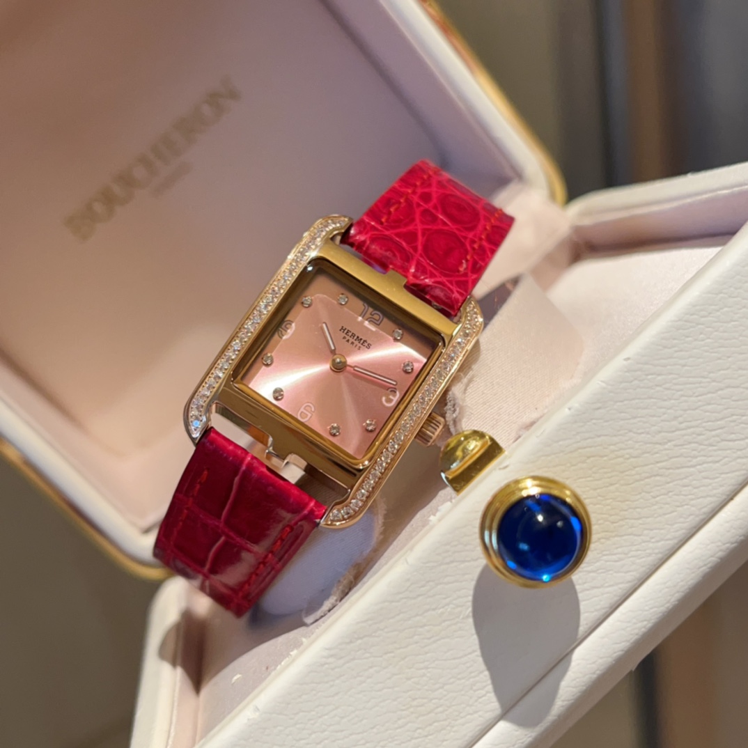 [TOP] HERMES Heure H Series Watch 23MM -Red