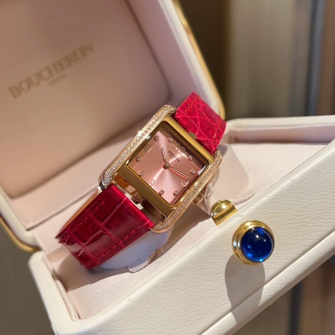 [TOP] HERMES Heure H Series Watch 23MM -Red