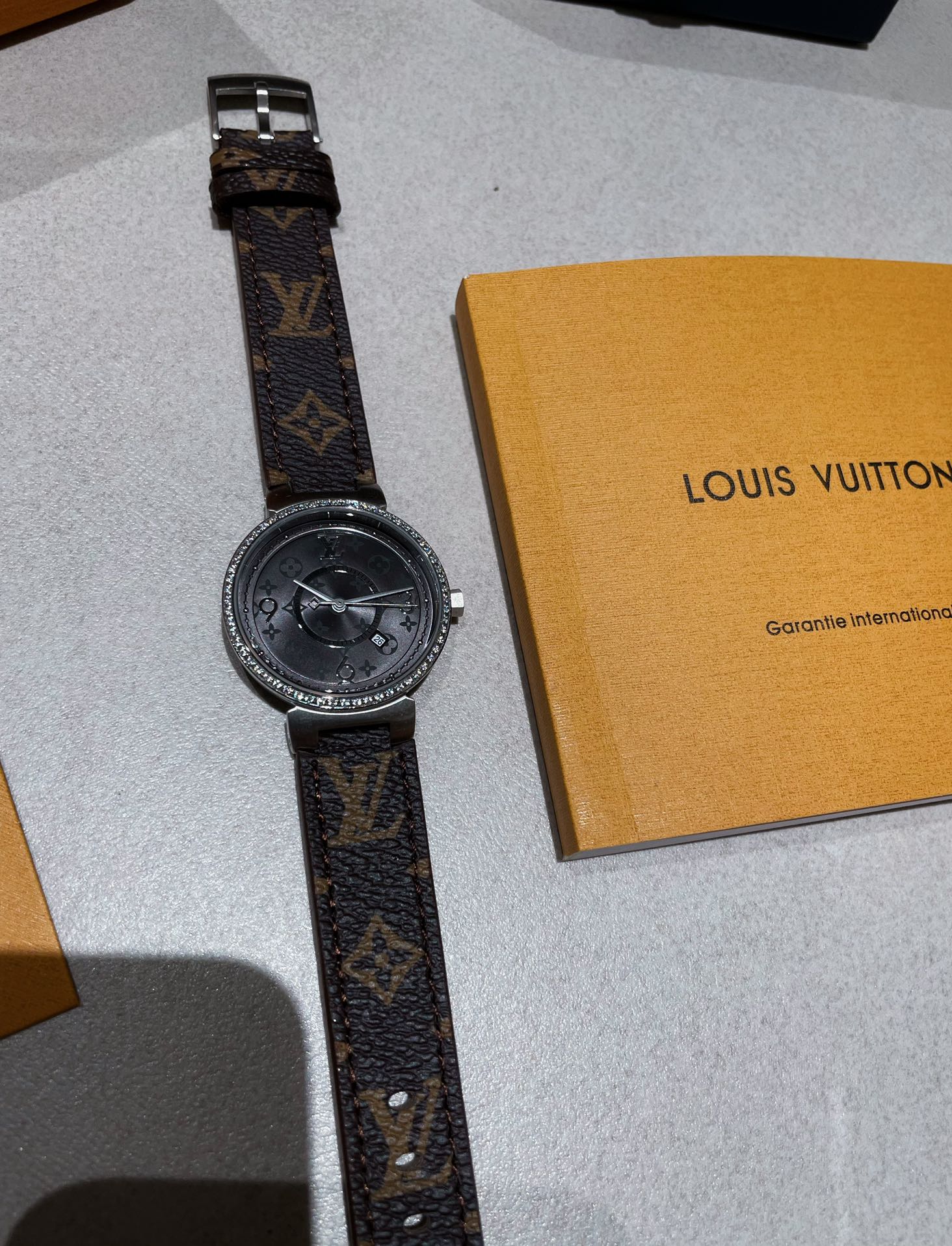 [TOP] Louis Vuitton LV TAMBOUR SLIM Watch 34mm - Brown