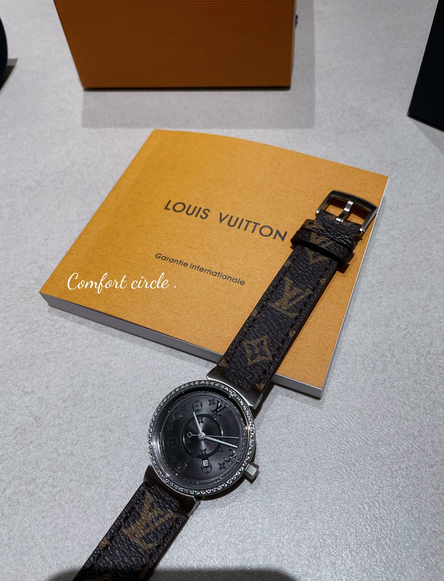 [TOP] Louis Vuitton LV TAMBOUR SLIM Watch 34mm - Brown