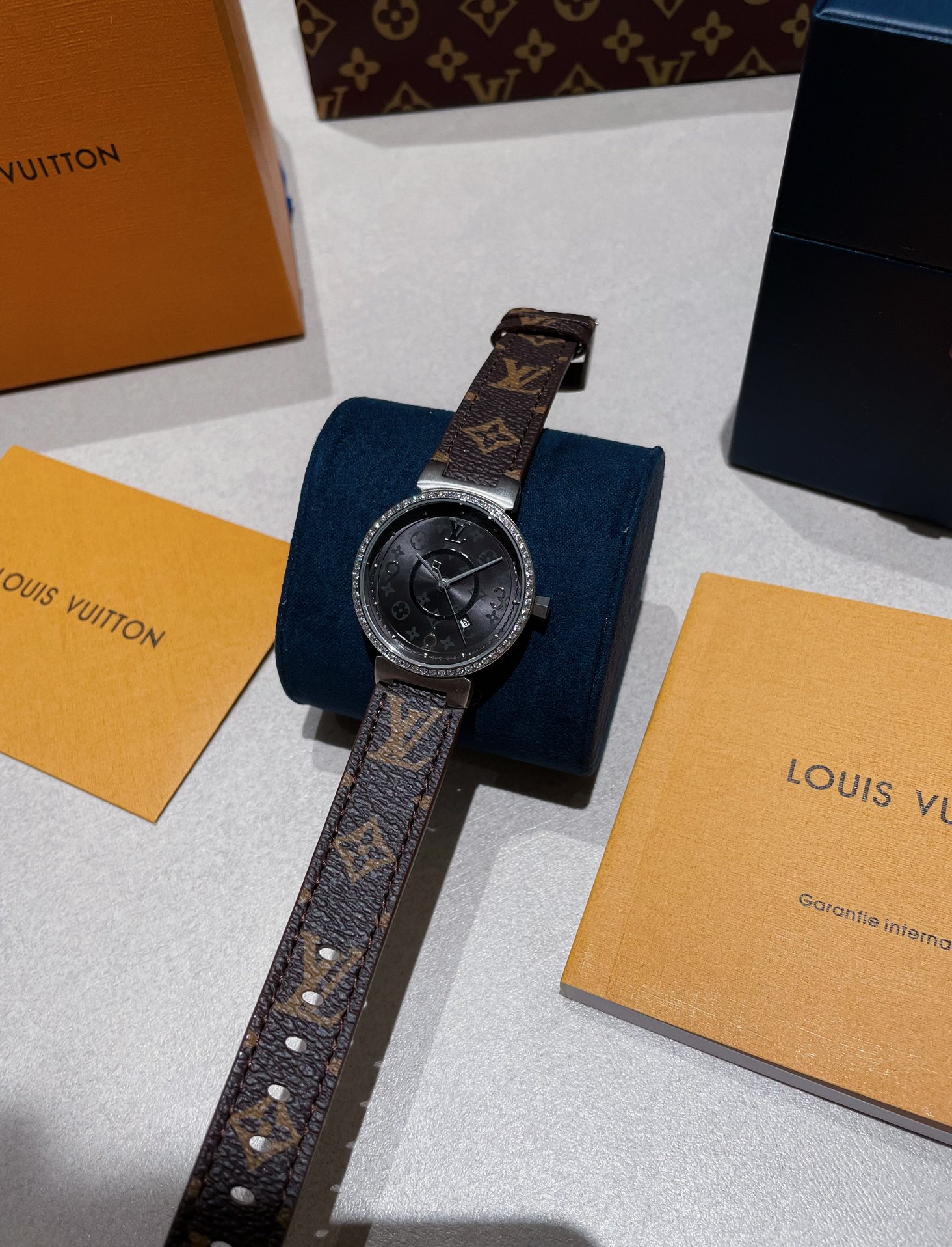 [TOP] Louis Vuitton LV TAMBOUR SLIM Watch 34mm - Brown