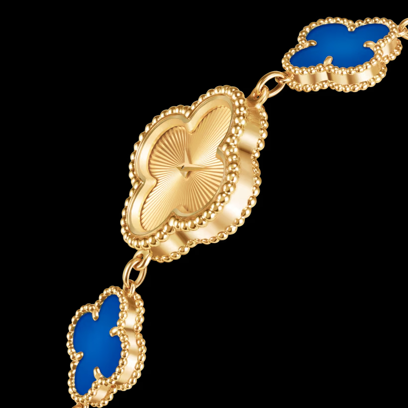 [TOP] Van Cleef & Arpels Sweet Alhambra Bracelet Watch - Gold