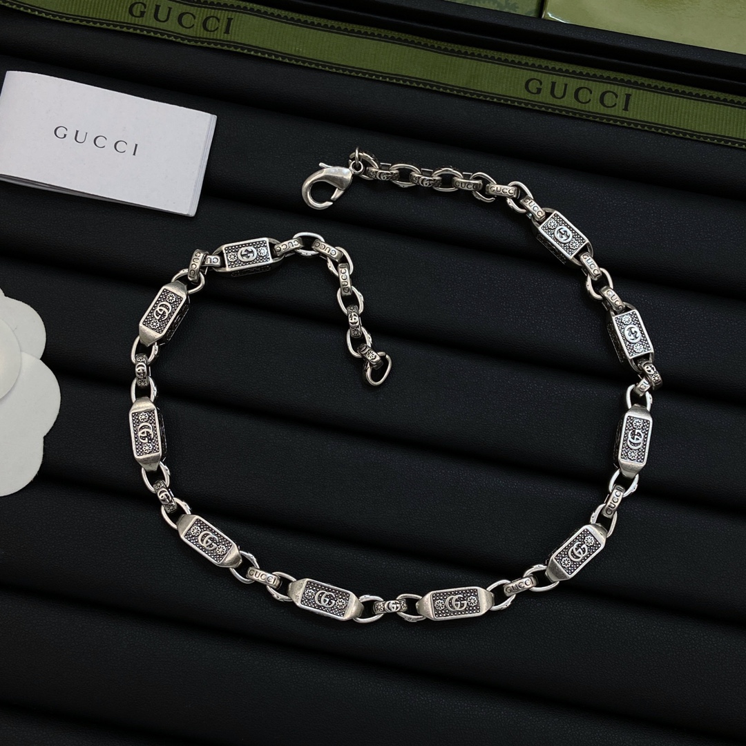 [TOP] GUCCI Bracelet +Necklaces - Sliver