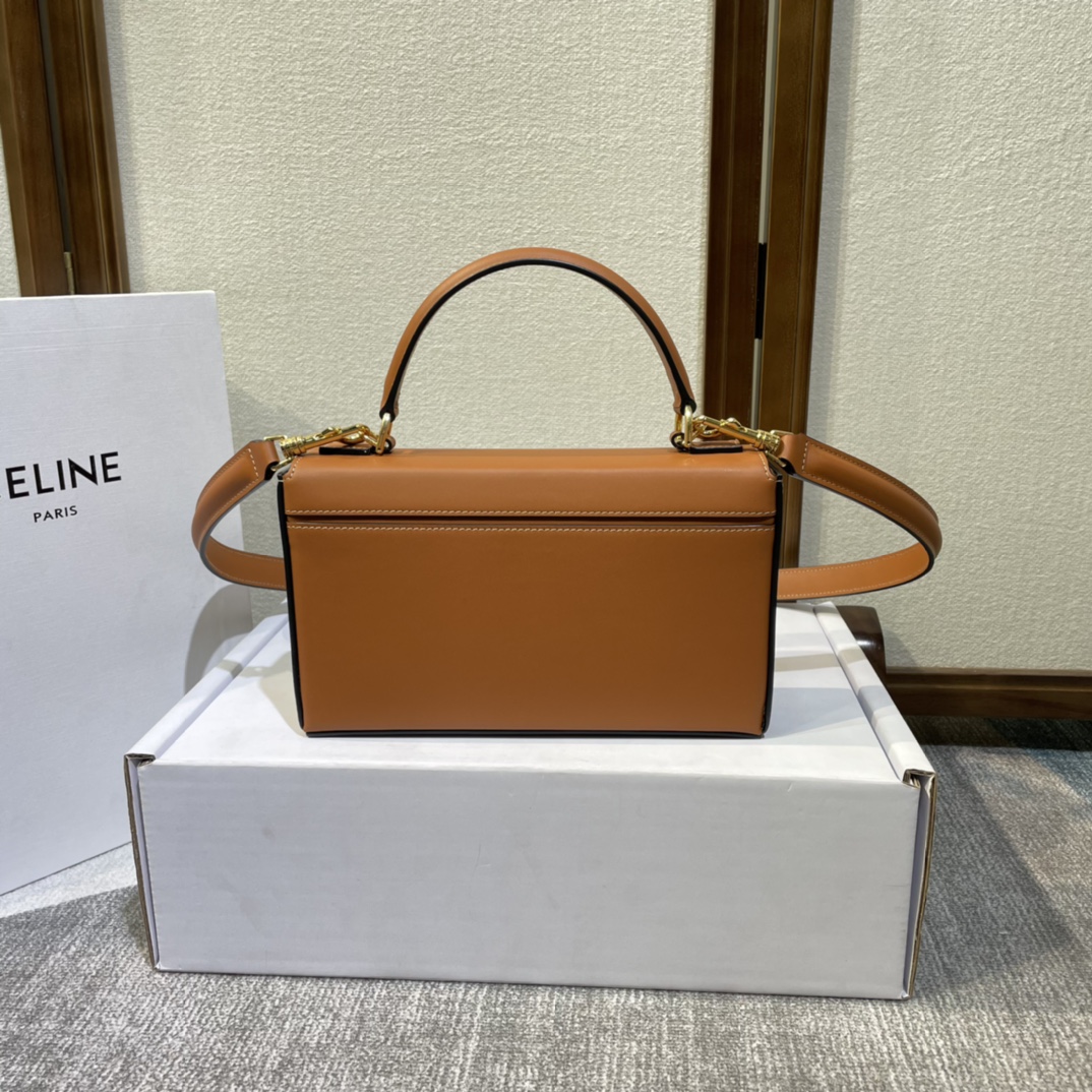 [TOP] CELINE Box Triomphe Bag cowhide Bag 22X13.5X6cm - 2 Colour