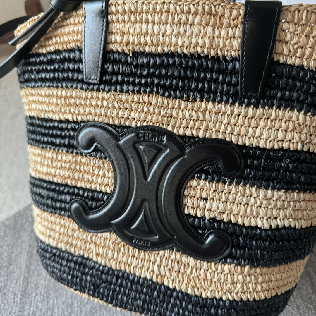 [TOP] CELINE Hand Woven Handbag 22×30×14cm/21.5x22x13cm