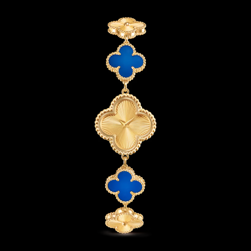 [TOP] Van Cleef & Arpels Sweet Alhambra Bracelet Watch - Gold