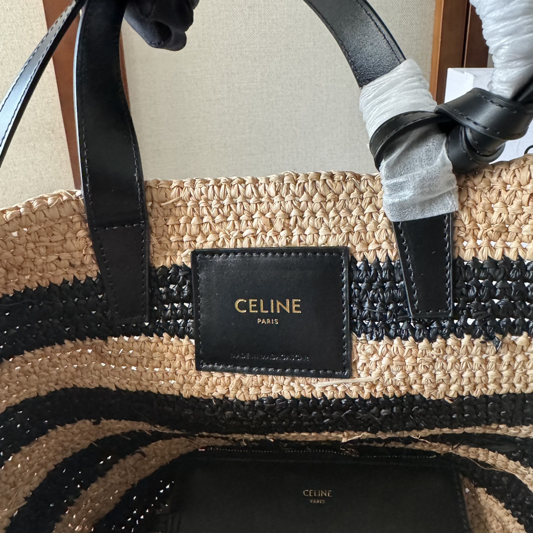 [TOP] CELINE Hand Woven Handbag 22×30×14cm/21.5x22x13cm