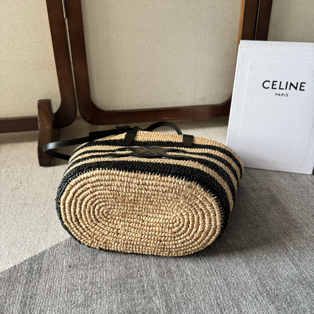 [TOP] CELINE Hand Woven Handbag 22×30×14cm/21.5x22x13cm