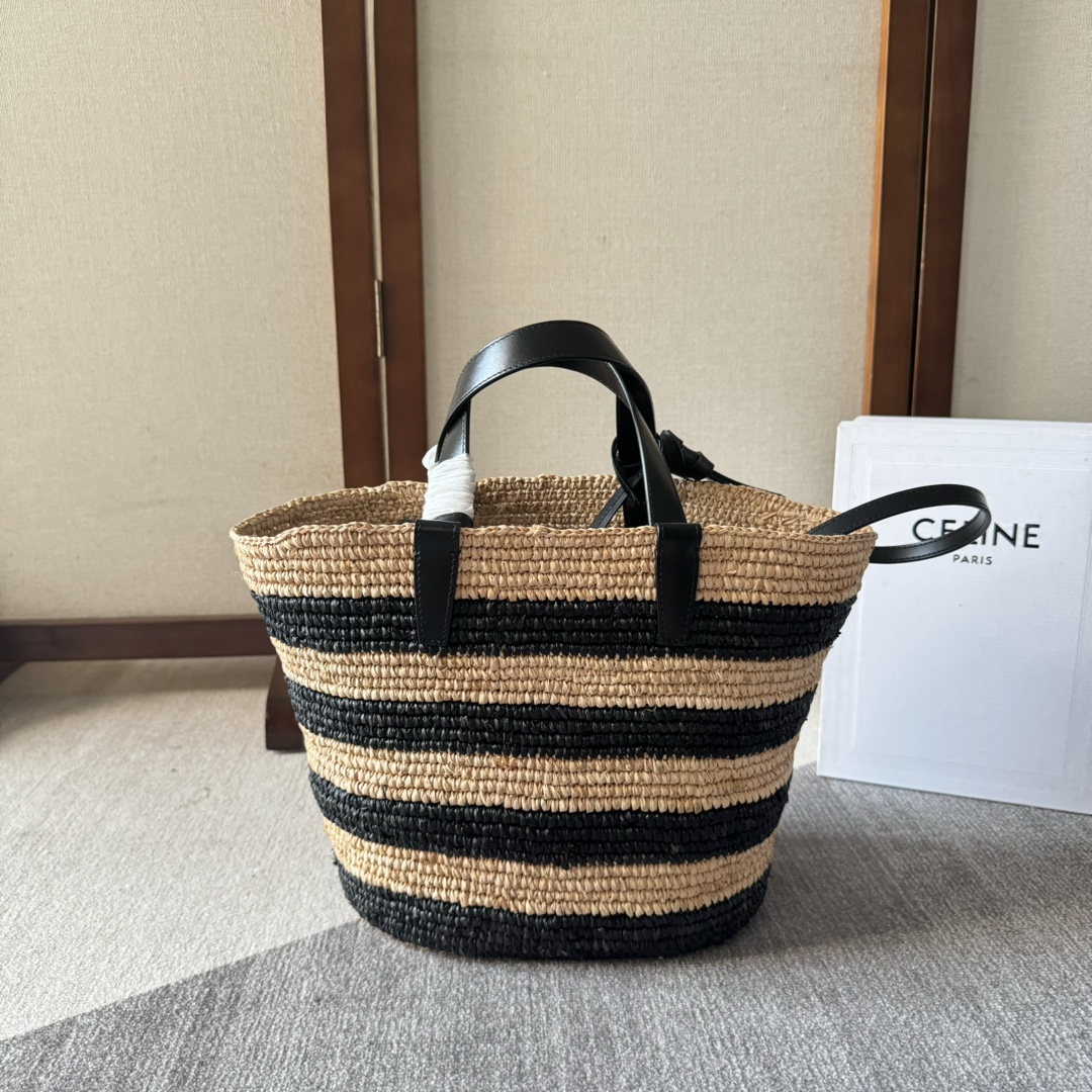 [TOP] CELINE Hand Woven Handbag 22×30×14cm/21.5x22x13cm