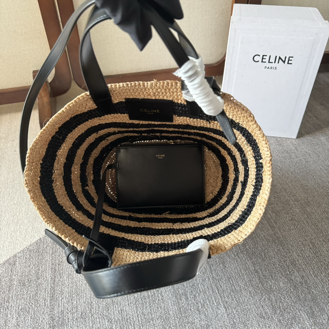 [TOP] CELINE Hand Woven Handbag 22×30×14cm/21.5x22x13cm