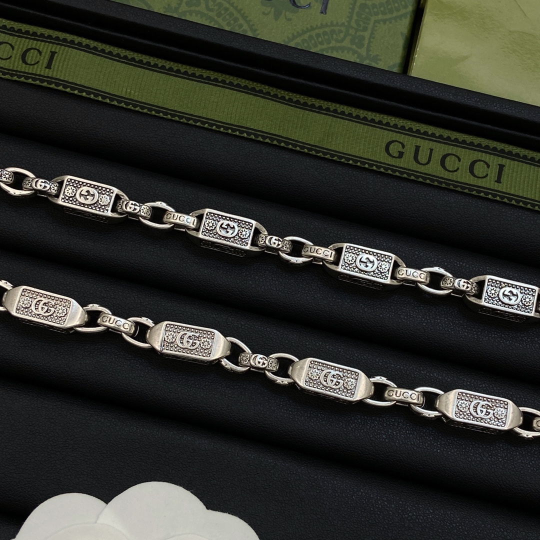 [TOP] GUCCI Bracelet +Necklaces - Sliver