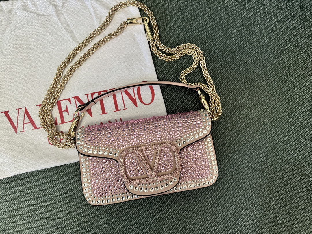 [TOP] VALENTINO Loco Bag Decorated With Swarovski Crystals 19x10.5x5cm - 3 Color