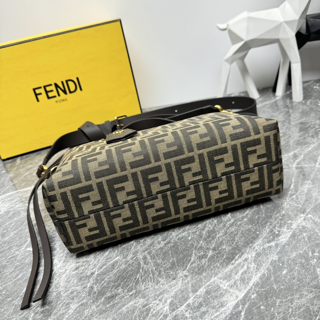 [TOP] FENDI  ByThe Way Soft Bags 29×17×13cm/20×12×9cm-Brown