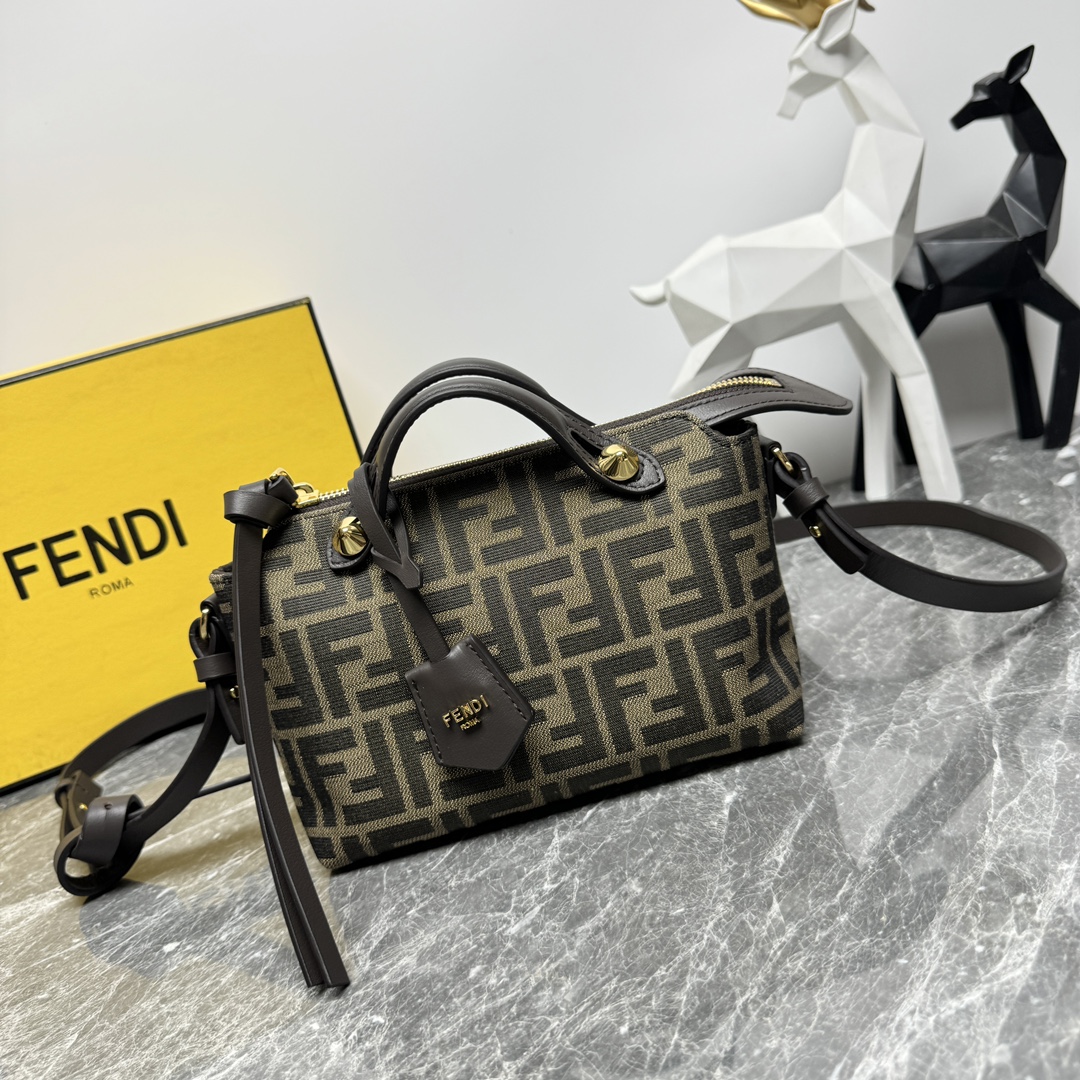 [TOP] FENDI  ByThe Way Soft Bags 29×17×13cm/20×12×9cm-Brown