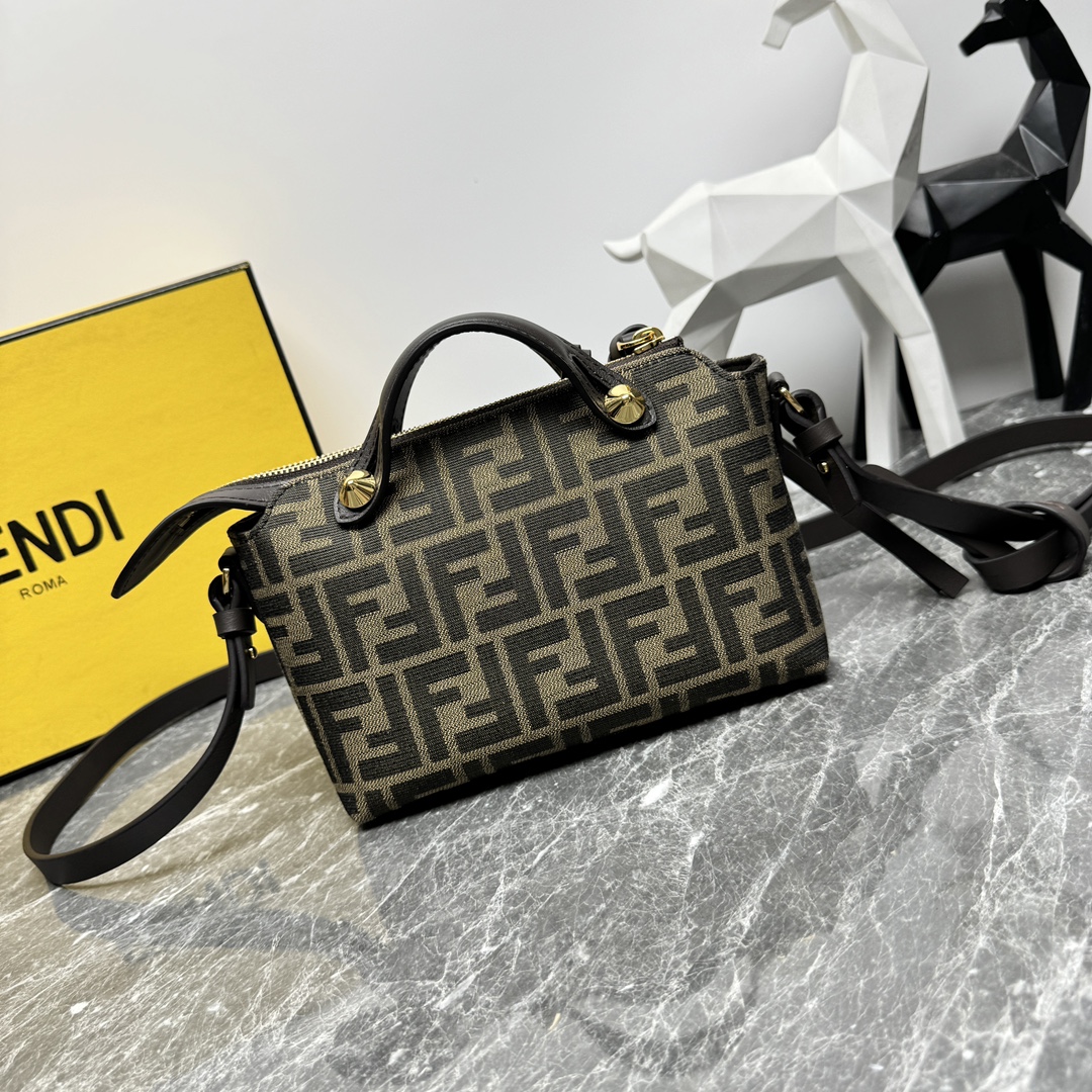 [TOP] FENDI  ByThe Way Soft Bags 29×17×13cm/20×12×9cm-Brown