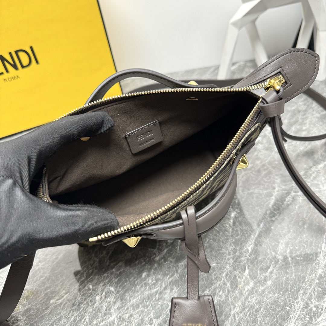 [TOP] FENDI  ByThe Way Soft Bags 29×17×13cm/20×12×9cm-Brown