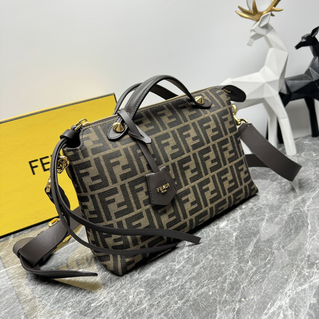 [TOP] FENDI  ByThe Way Soft Bags 29×17×13cm/20×12×9cm-Brown