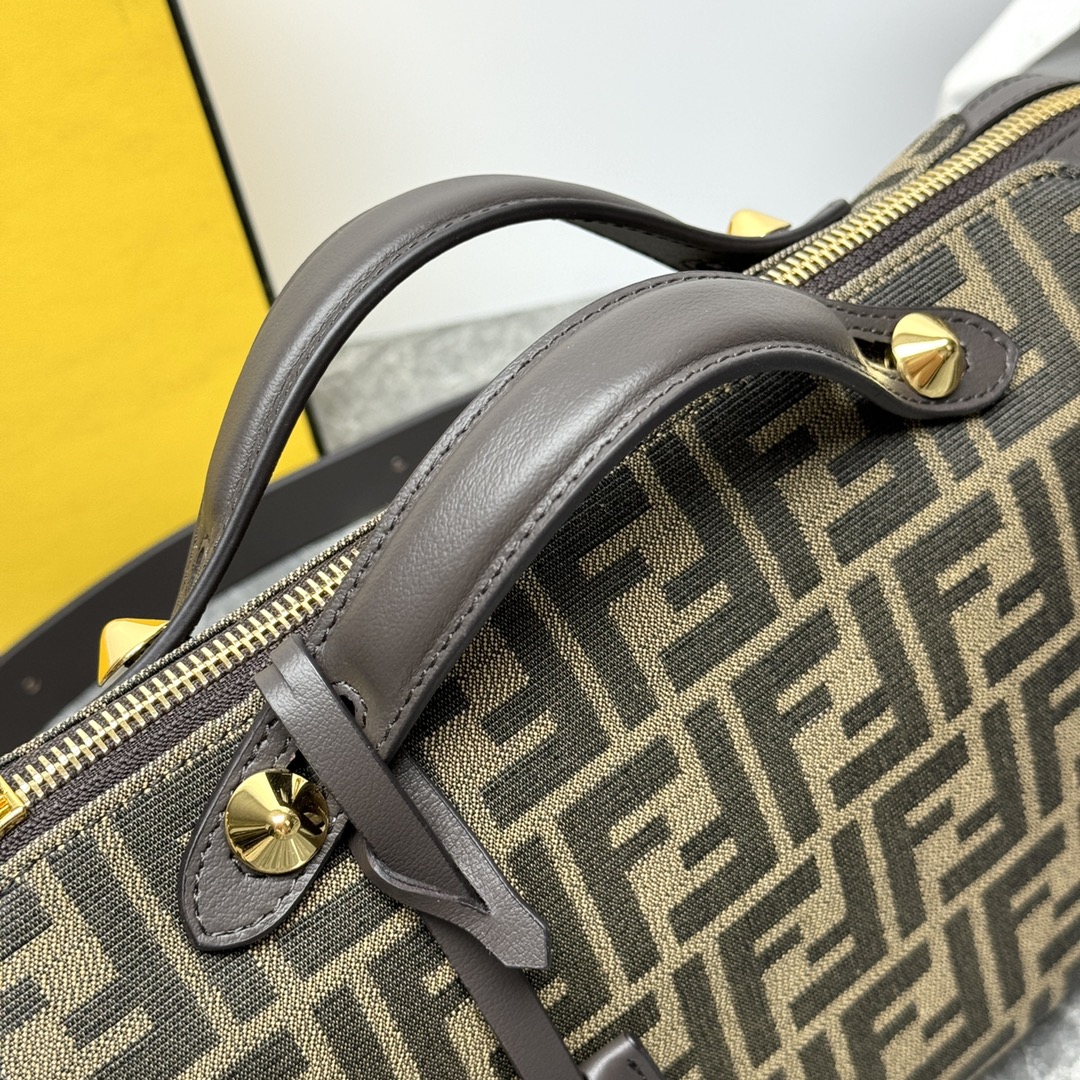 [TOP] FENDI  ByThe Way Soft Bags 29×17×13cm/20×12×9cm-Brown