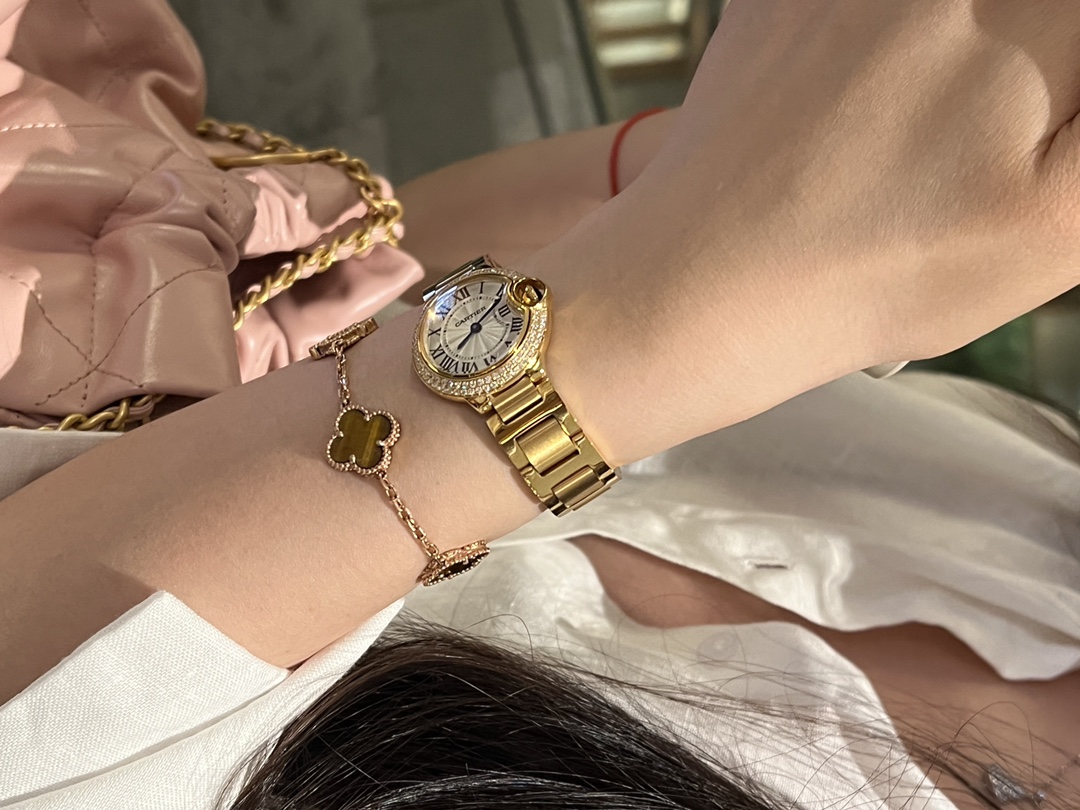 [TOP] Cartier Ballon Bleu de Watch 28mm - Gold