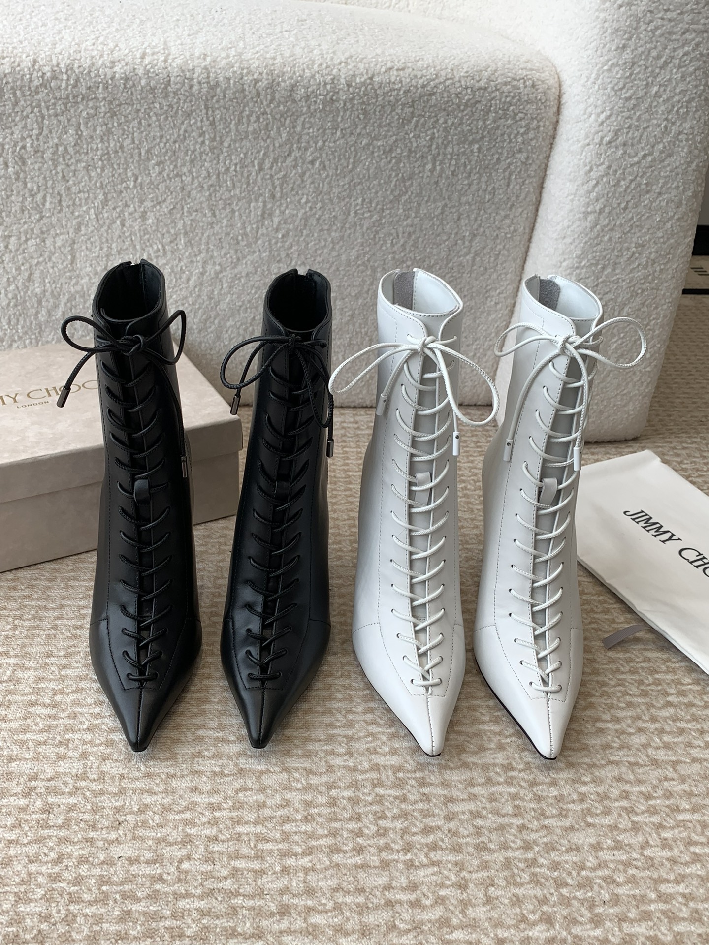 [TOP] Jimmy Choo Calfskin Pumps with Straps - 2 Color