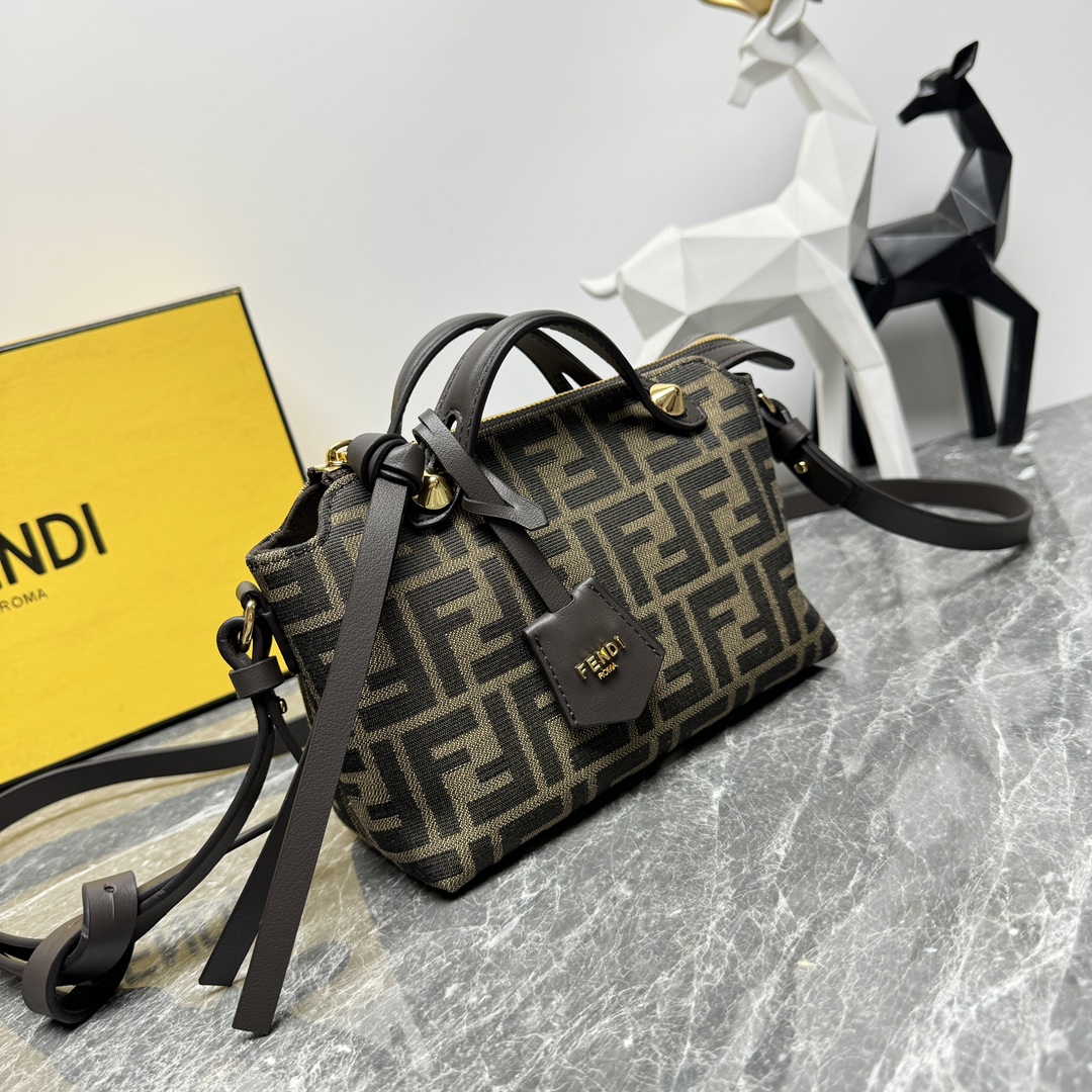 [TOP] FENDI  ByThe Way Soft Bags 29×17×13cm/20×12×9cm-Brown