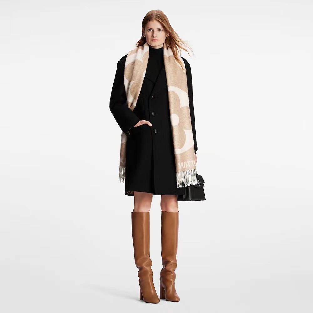 [TOP] Louis Vuitton LV Monogram The Ultimate Shine Scarf 185X70cm - 3 Color