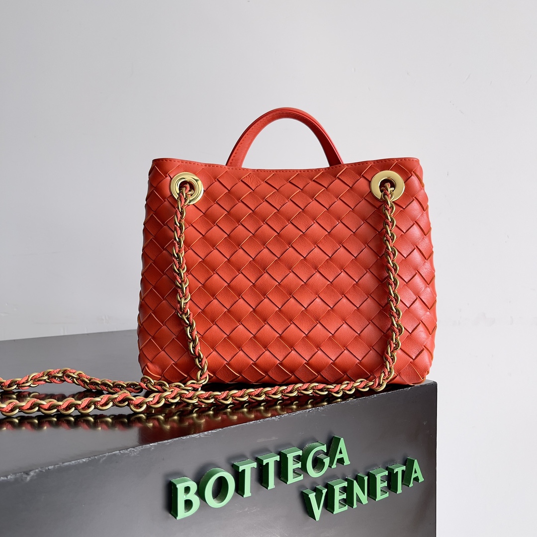 [TOP] Bottega Veneta BV Andiamo Bag 25x22x10.5cm - Orange