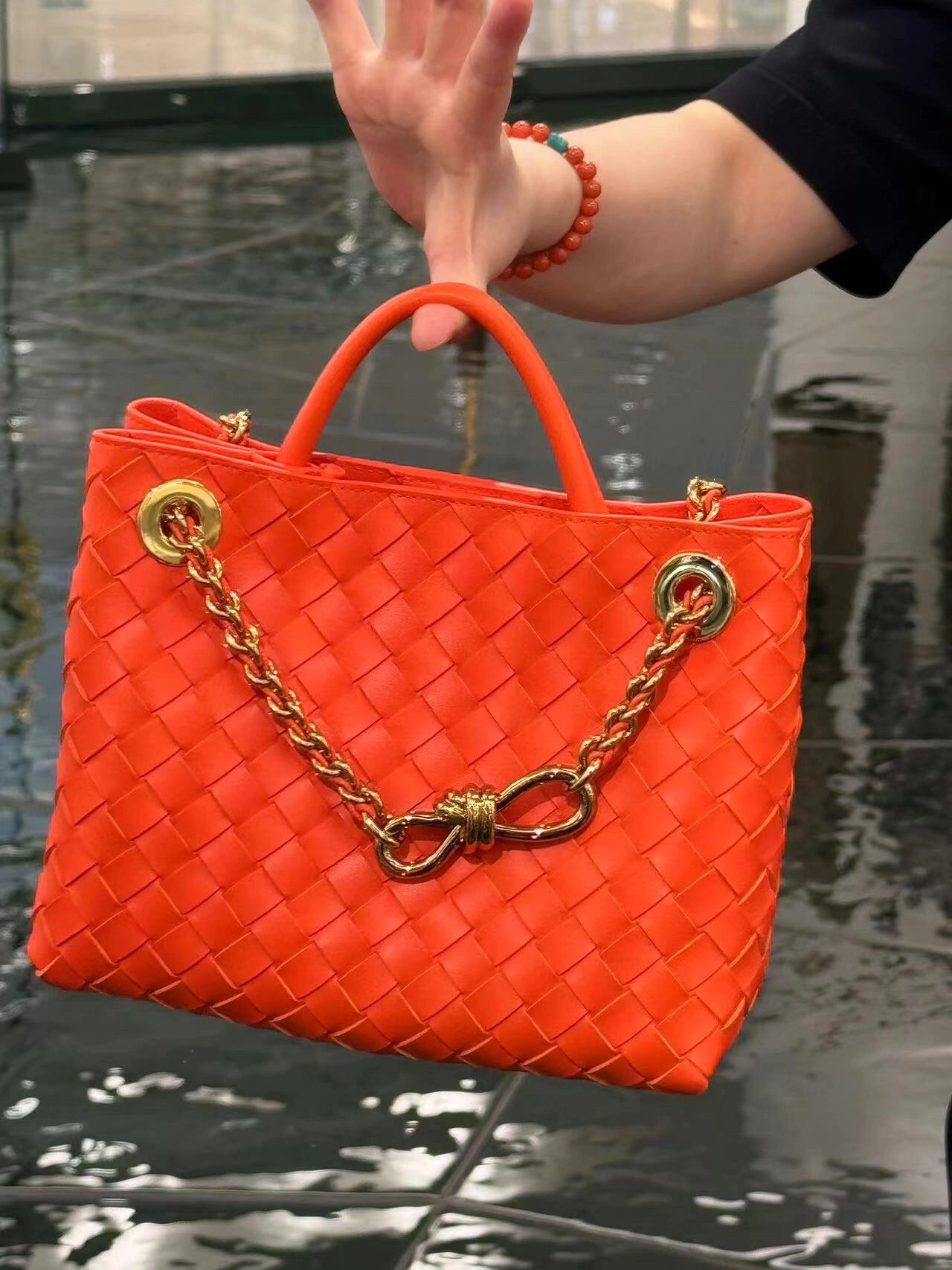 [TOP] Bottega Veneta BV Andiamo Bag 25x22x10.5cm - Orange