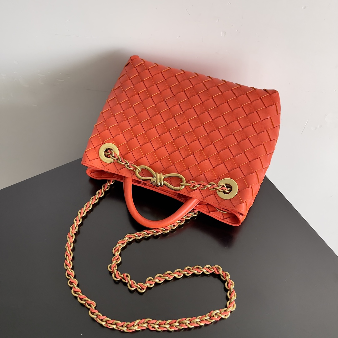 [TOP] Bottega Veneta BV Andiamo Bag 25x22x10.5cm - Orange