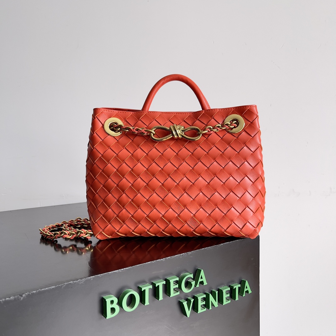 [TOP] Bottega Veneta BV Andiamo Bag 25x22x10.5cm - Orange