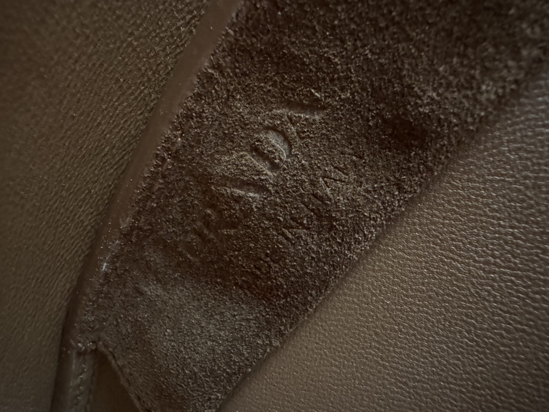 [Top] PRADA Sheepskin Bucket Bag 25x21.5x14cm/18x16x10cm - Brown