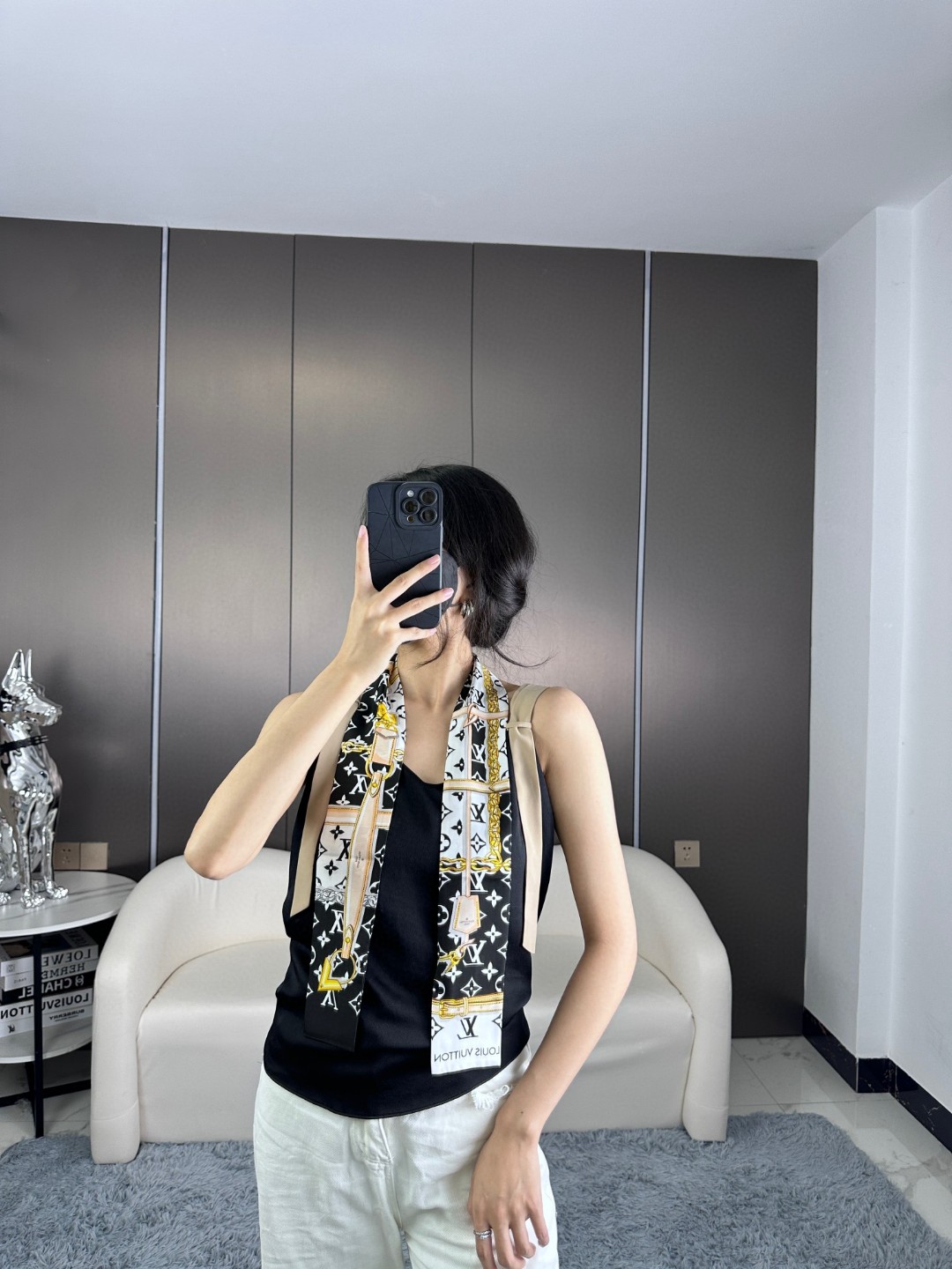 [TOP] Louis Vuitton LV Monogram Ribbon Scarf 120x8cm - 3 Color - 711 Luxury