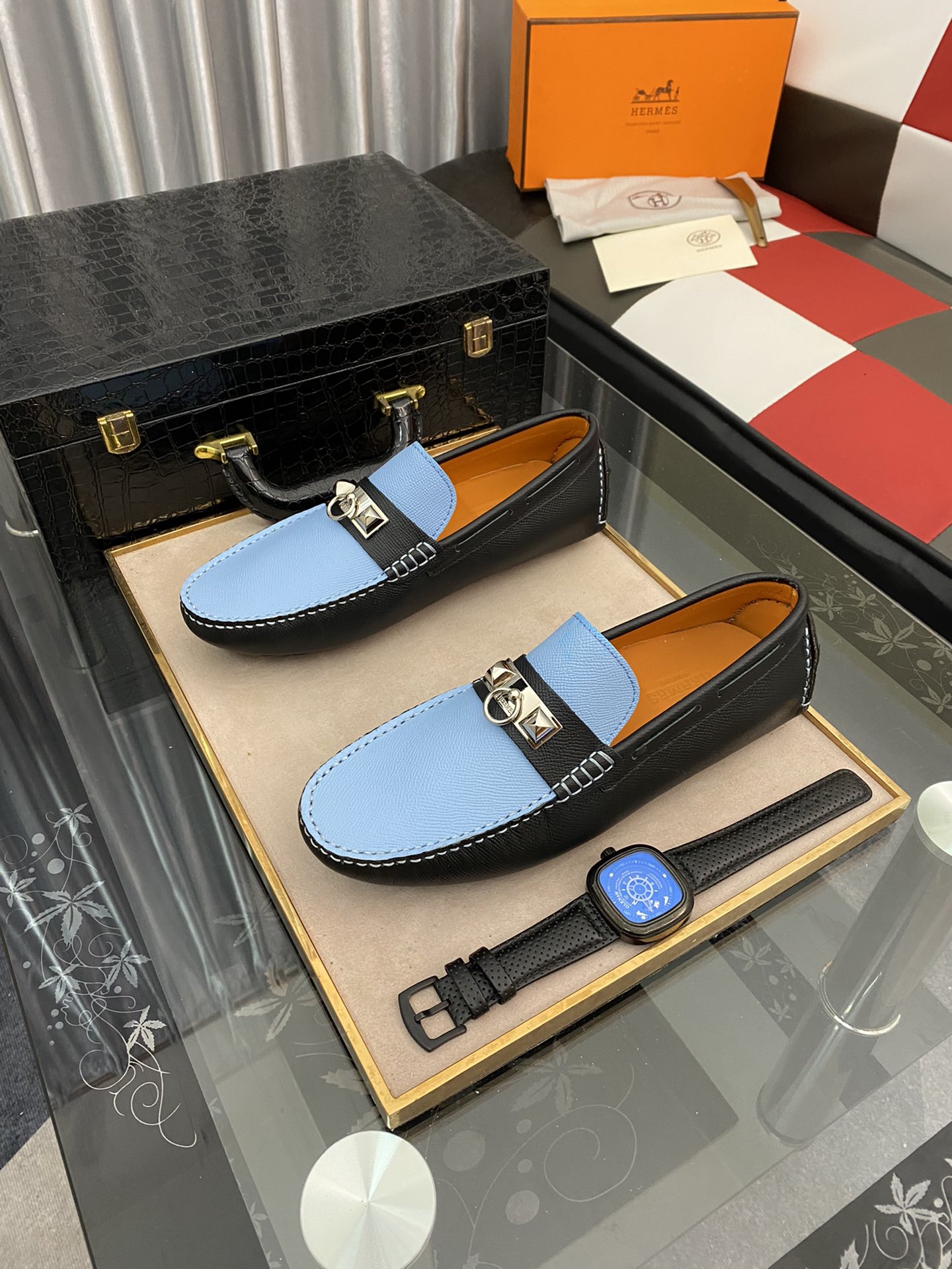 [TOP] HERMES Men's Cowhide Shoes - 2 Colors